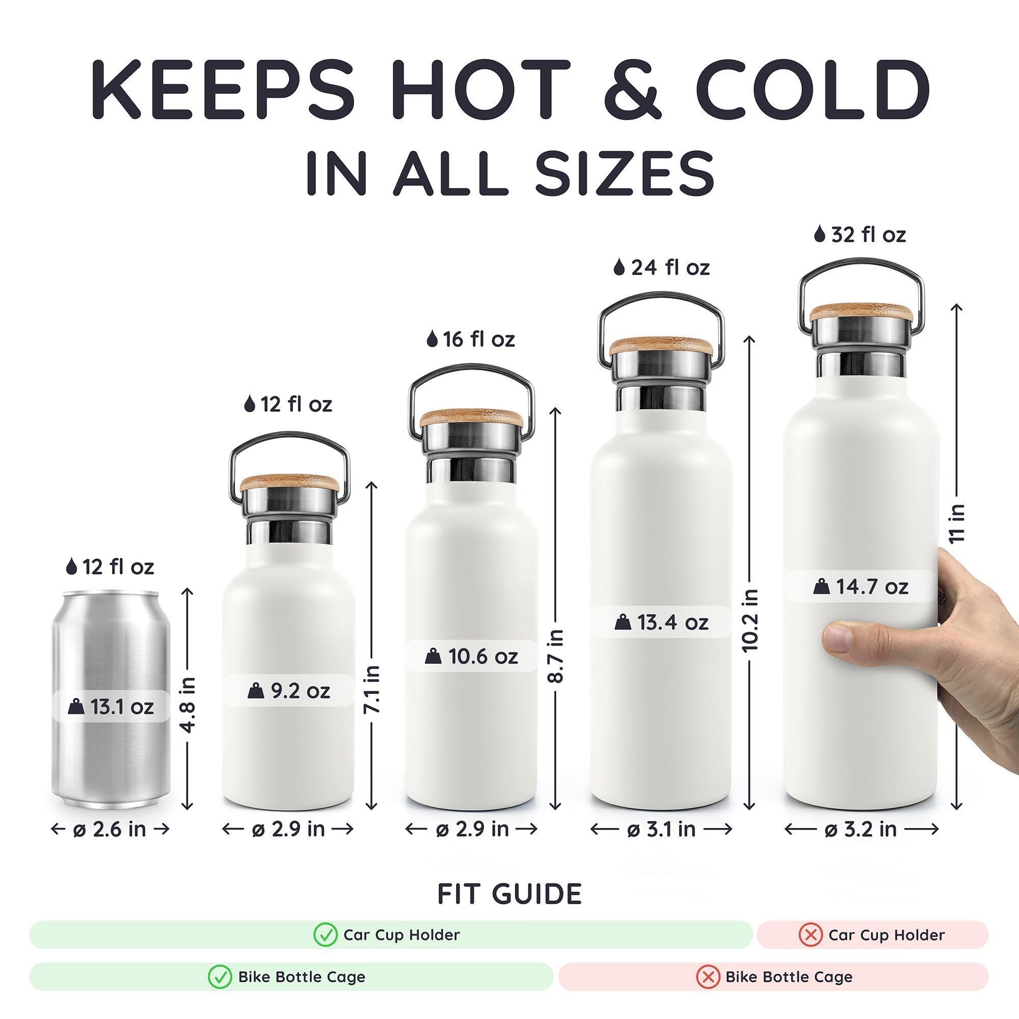 Bambaw spacious neck allows easy cleaning with a brush