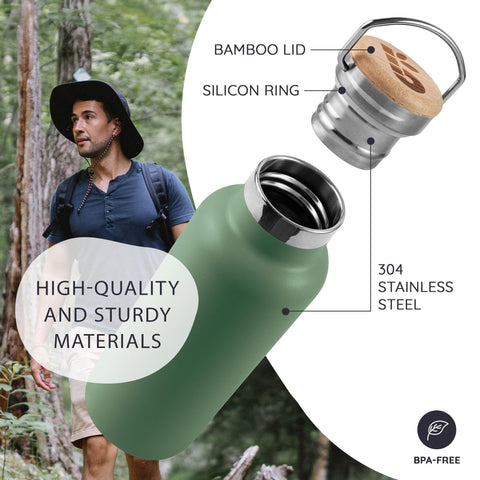 Bambaw wide-mouth 32oz bottle ideal for ice cubes and infusions.