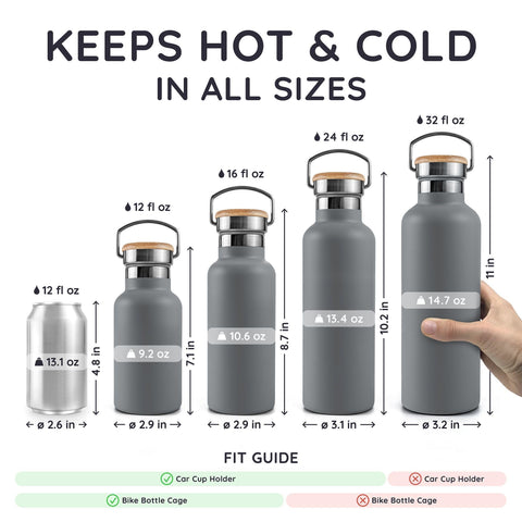 Wide-neck Bambaw bottle easy to clean and fill