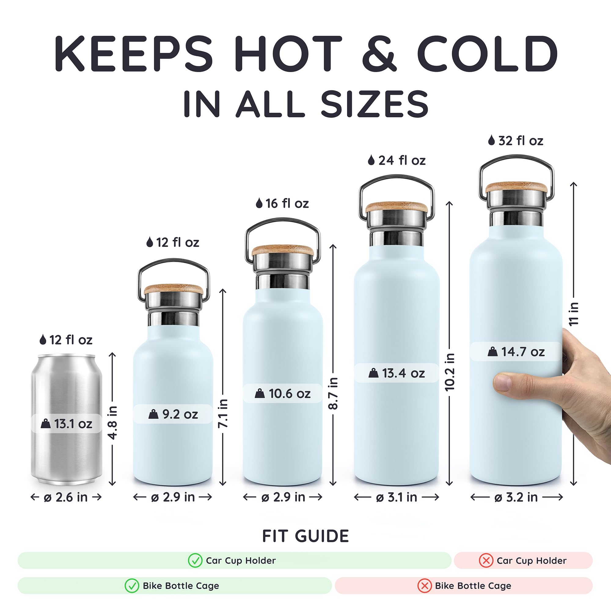 Bambaw wide-neck bottle designed for easy cleaning and filling