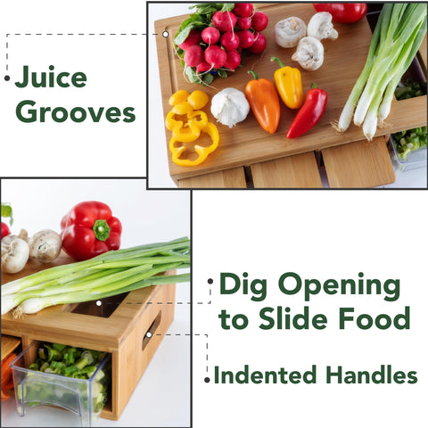 BAMBOO LAND compact storage on counter keeps kitchen neat