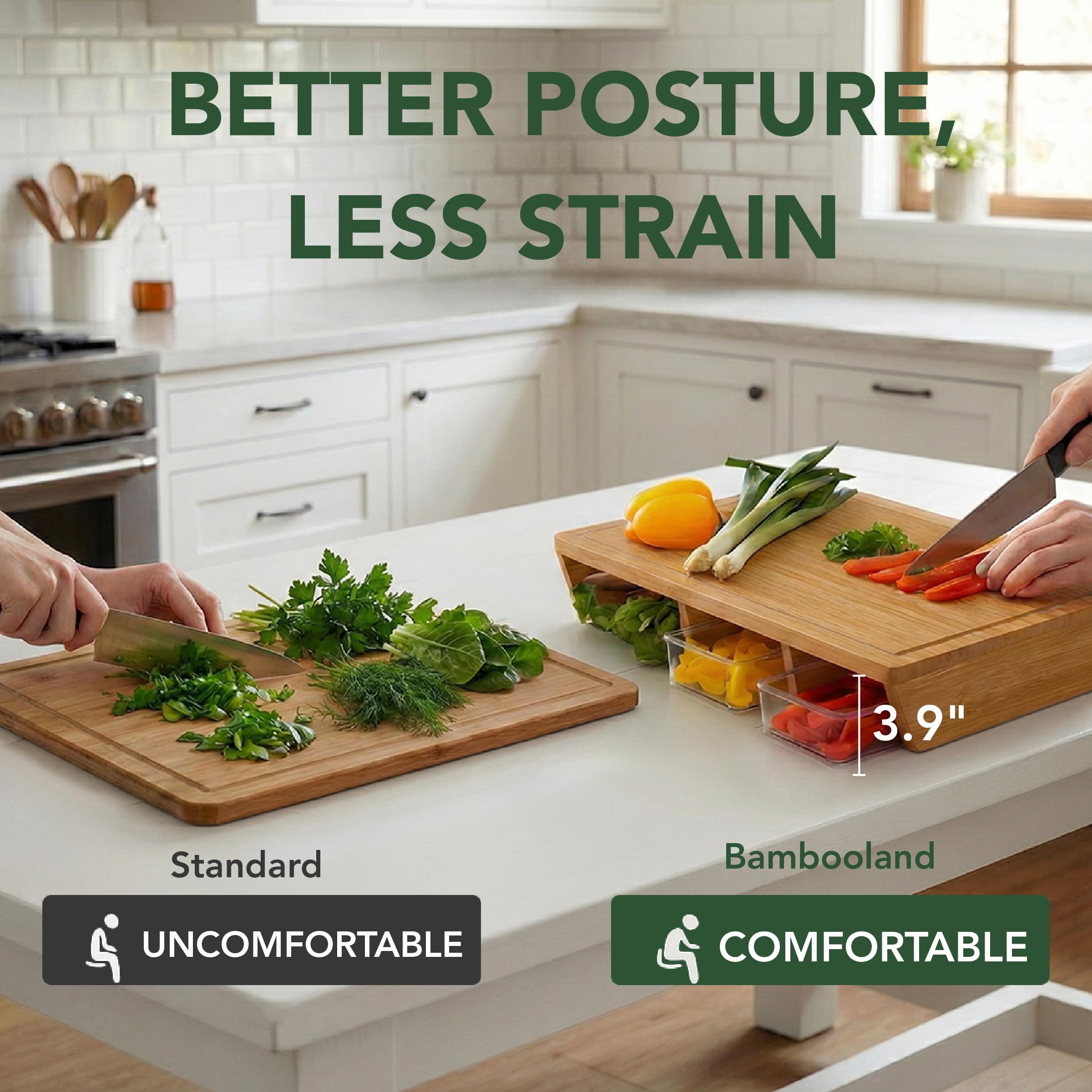 BAMBOO LAND dishwasher-safe trays simplify cleanup after prep