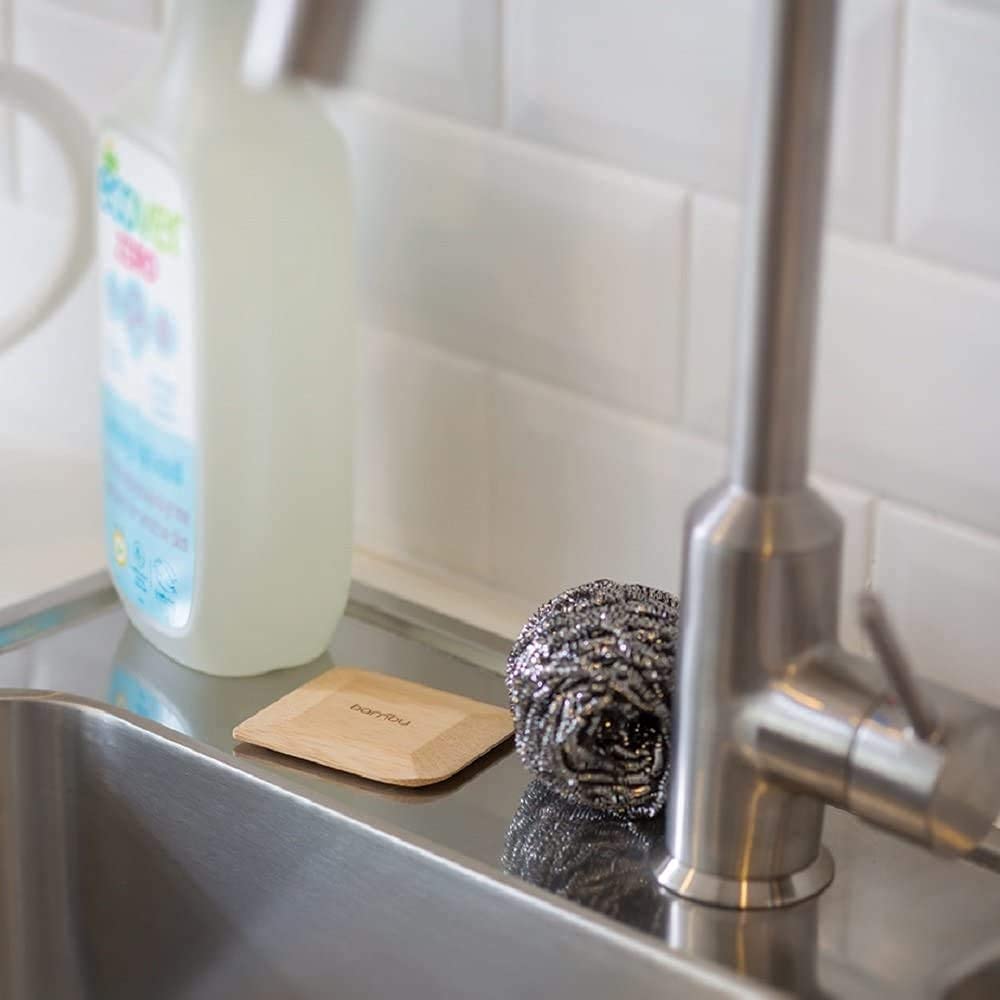 Bambu pot scraper durable bamboo provides reliable scrubbing on tough grease.
