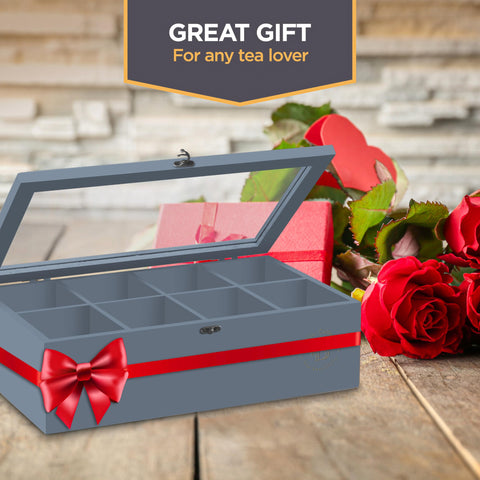 Clear window lets you view your collection at a glance.