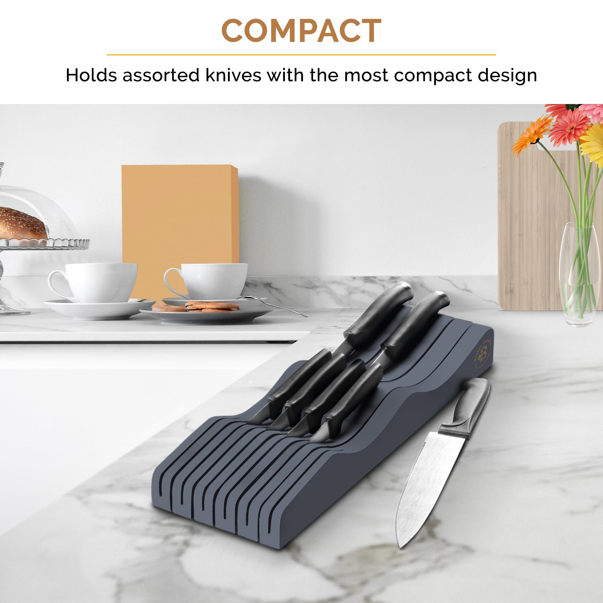 Bambüsi in-drawer storage frees counter space for prep work