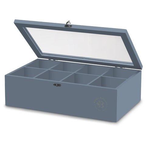 Eco-friendly storage solution for tea lovers on countertops.