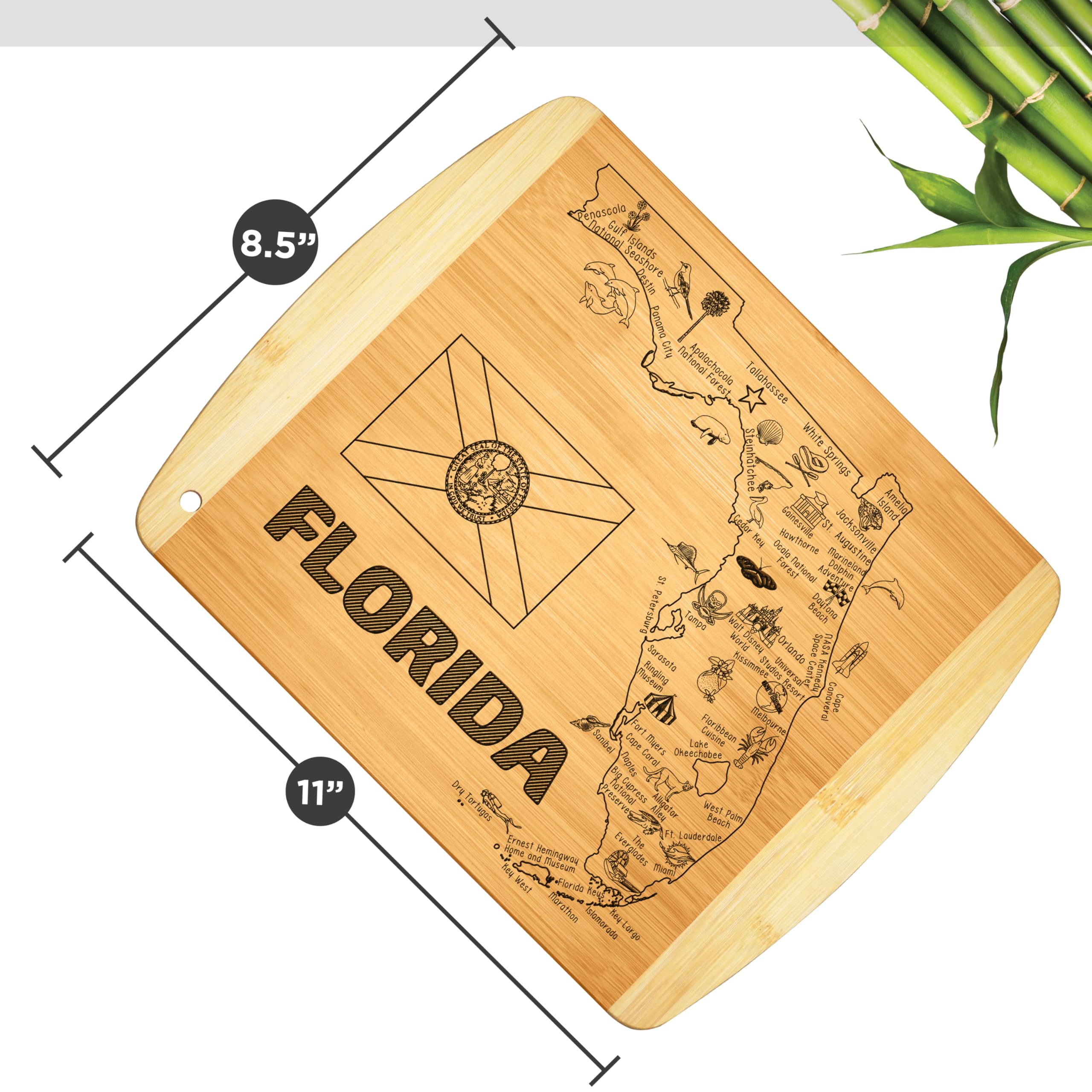 Bambüsi bamboo board offers durability and light weight for daily meal prep.