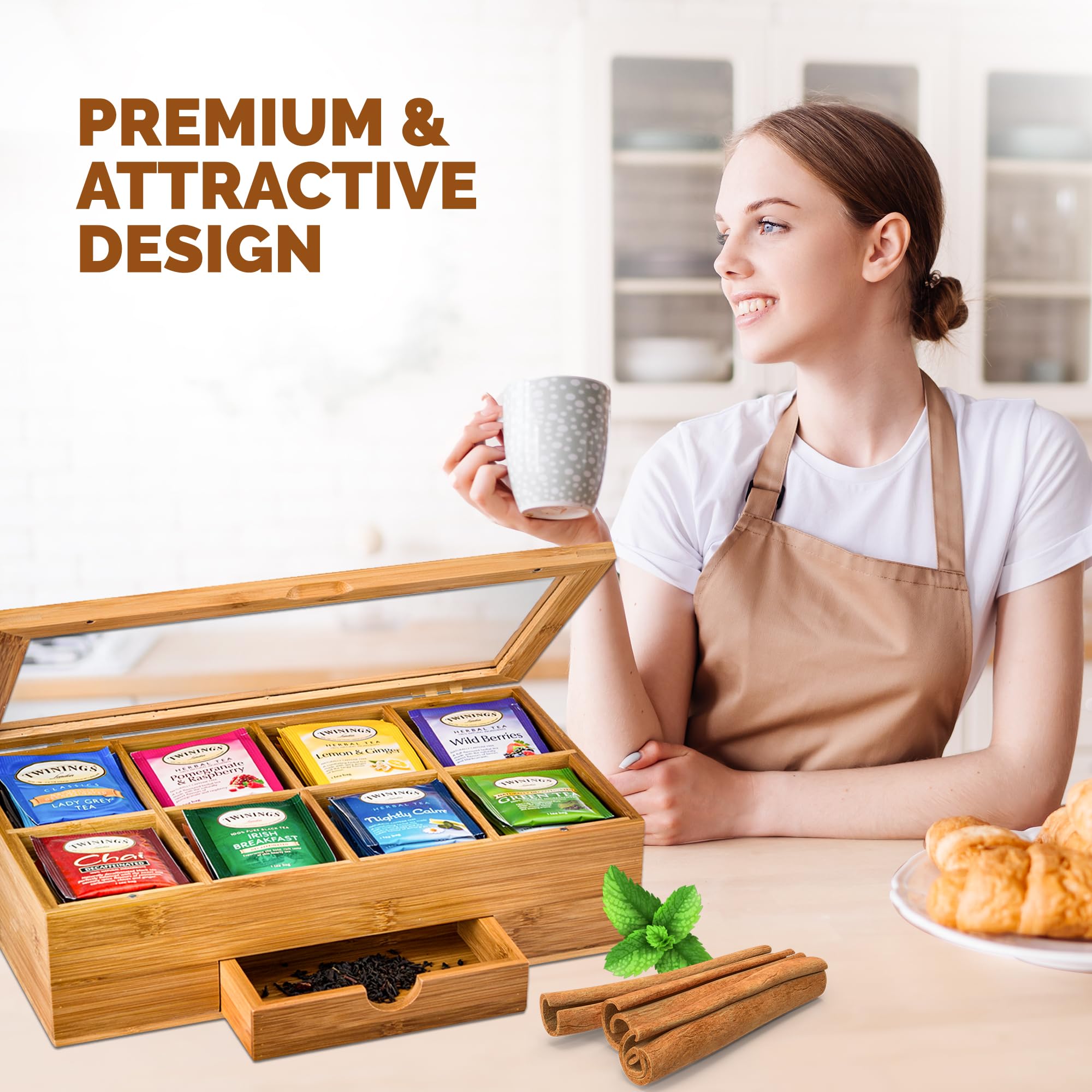 Bambüsi gift-ready organizer, ideal for tea lovers on special occasions