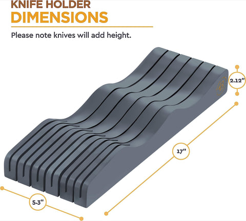 Bambüsi bamboo knife block highlighting premium material and compact drawer fit