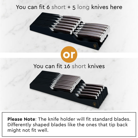 Bambüsi knife block provides blade protection to reduce nicks during handling.