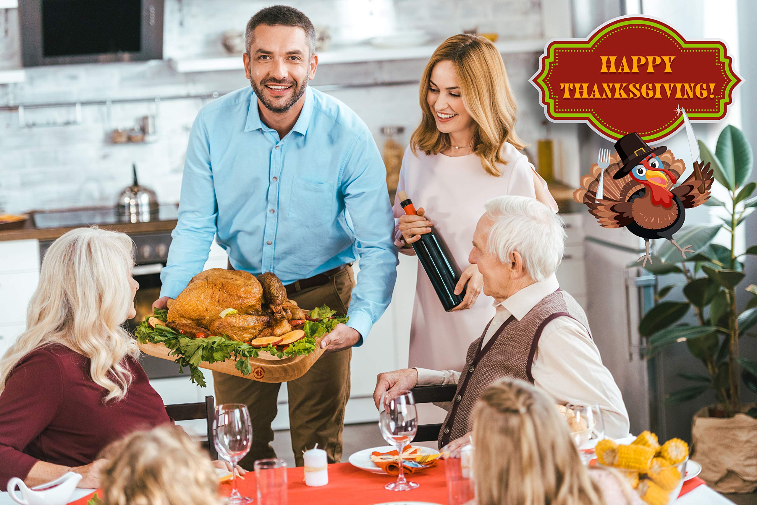 Bambüsi bamboo carving board juice groove close-up for clean counters