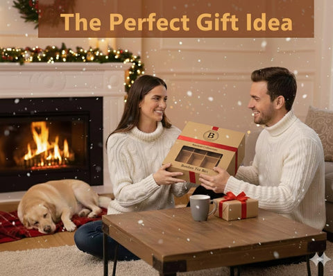 Bambüsi tea box with acrylic window lets you browse flavors at a glance