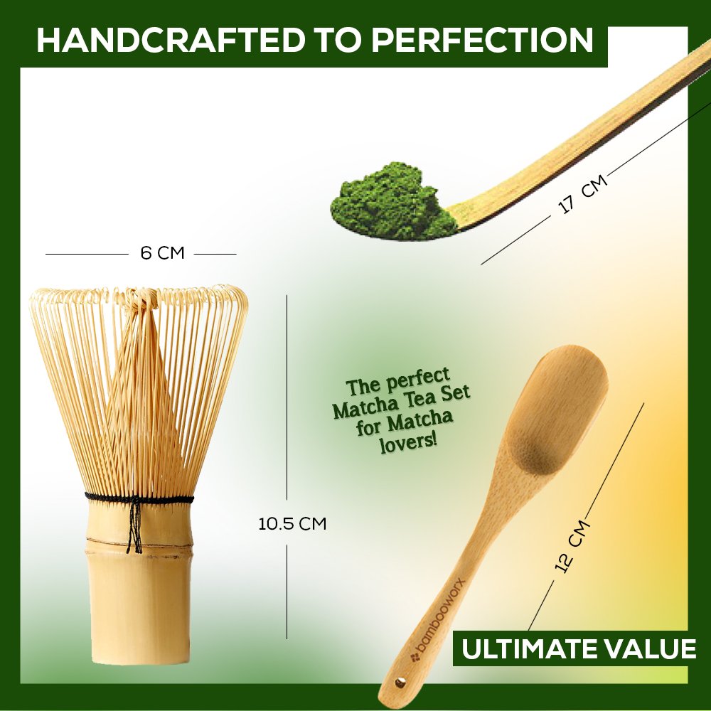 BAMBOOWORX traditional Chashaku scoop measures powder precisely