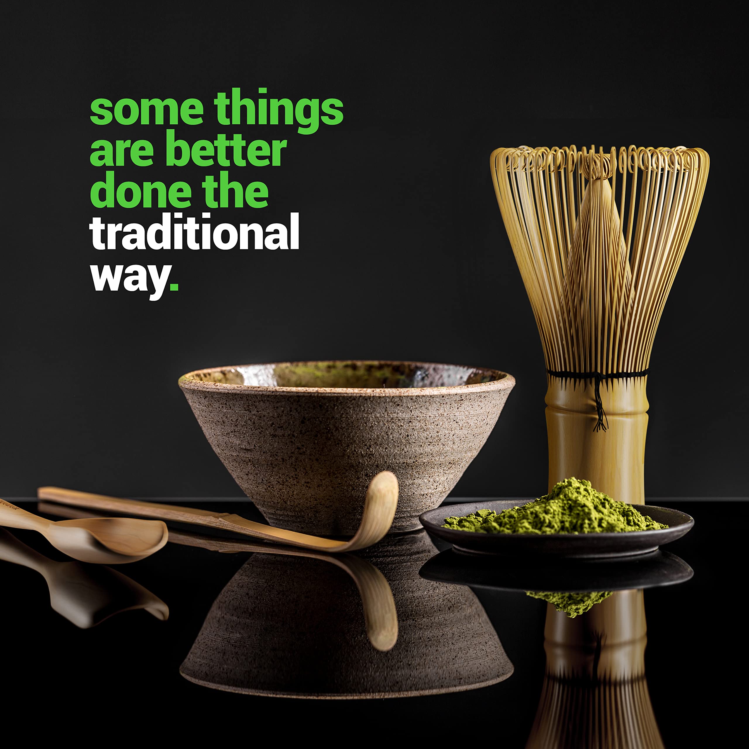 BAMBOOWORX tea spoon for stirring settled matcha
