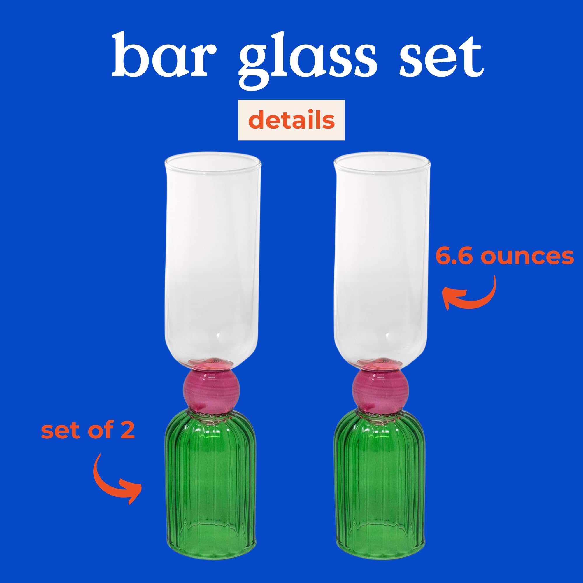 ban.do bar glass set 2 gift-ready packaging for stylish gifts.