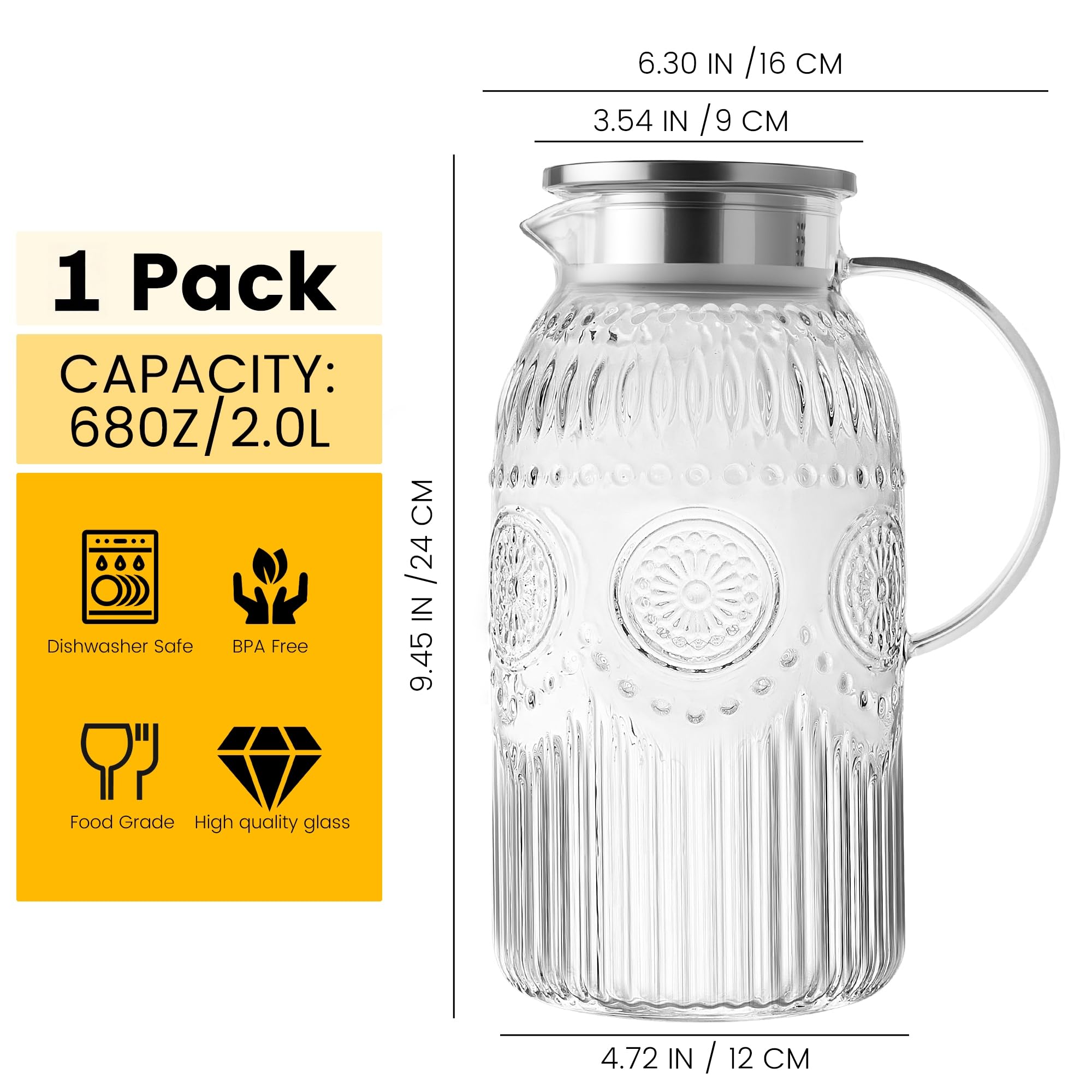 Bandesun borosilicate pitcher demonstrates heat resistance for hot beverages.