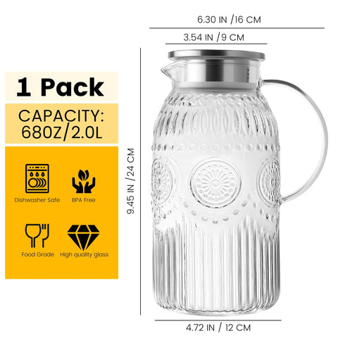 Bandesun borosilicate pitcher demonstrates heat resistance for hot beverages.
