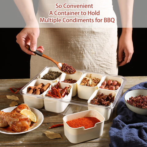 Bandesun clear organizer with multiple compartments helps quick snack prep.