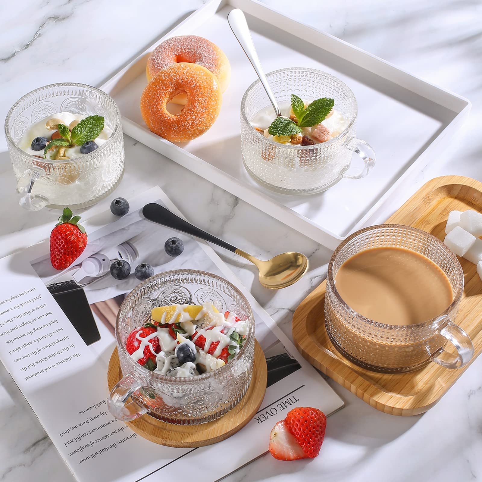 Bandesun embossed mugs highlight timeless aesthetics for cappuccino and latte rituals