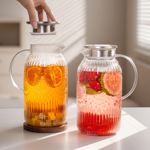 Bandesun vintage pitcher ideal for cold brew, juice, or infused waters.