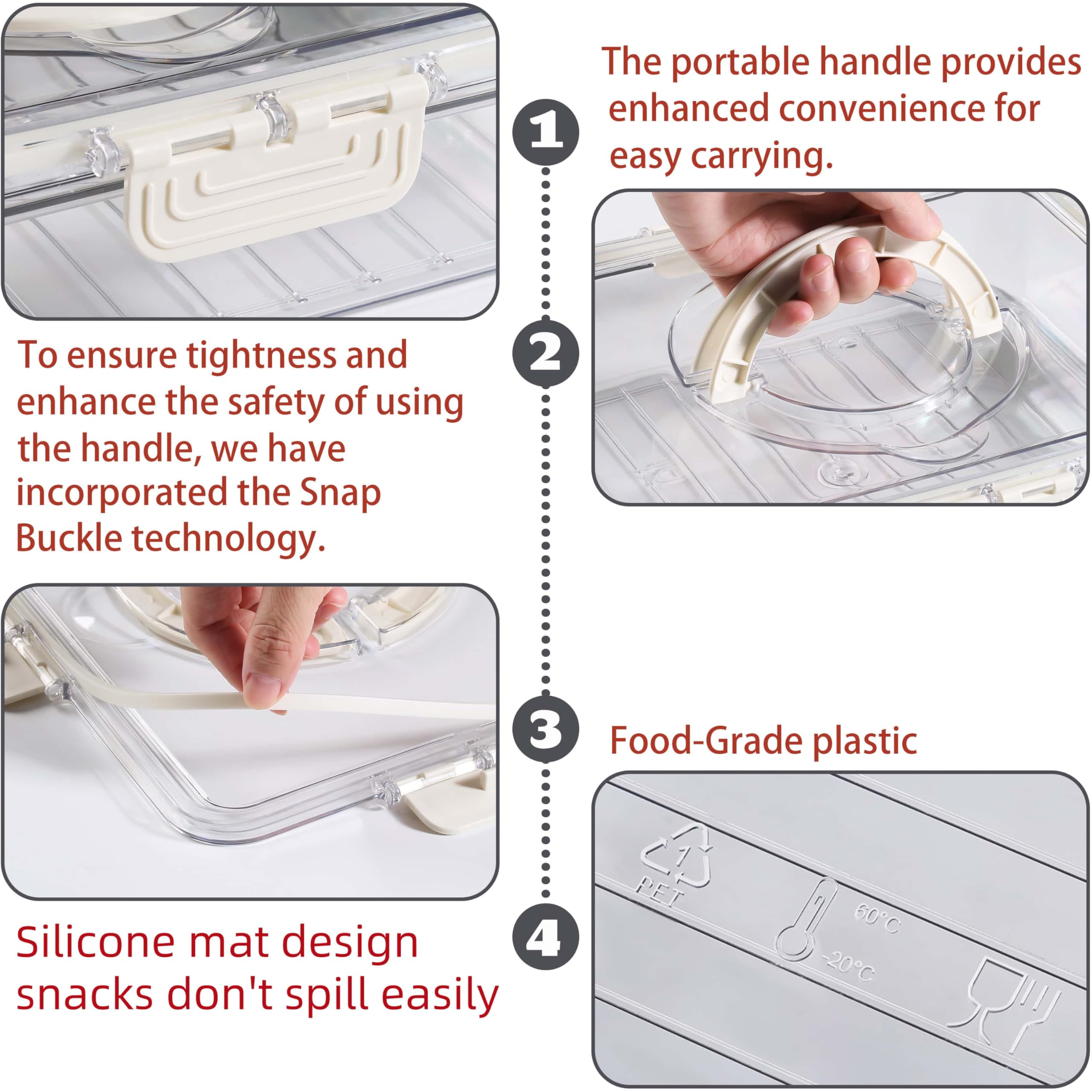 Bandesun snackle organizer helps you create organized platters for guests.