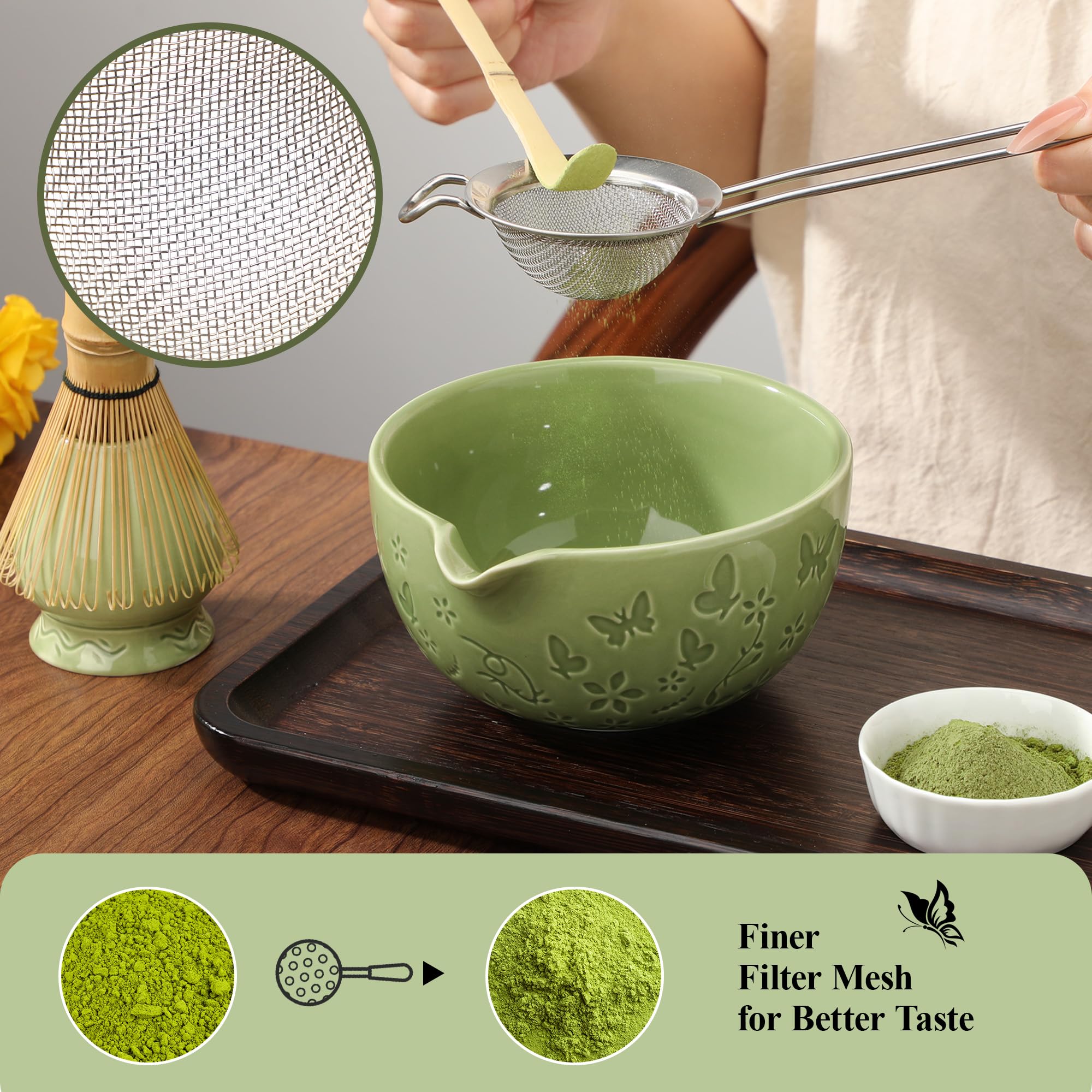 Bandiction ceramic whisk holder keeps the whisk dry and organized