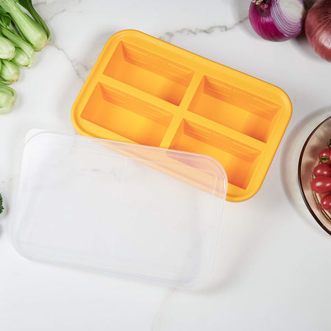Bangp easy-release freezer mold shows quick unmolding of frozen cubes