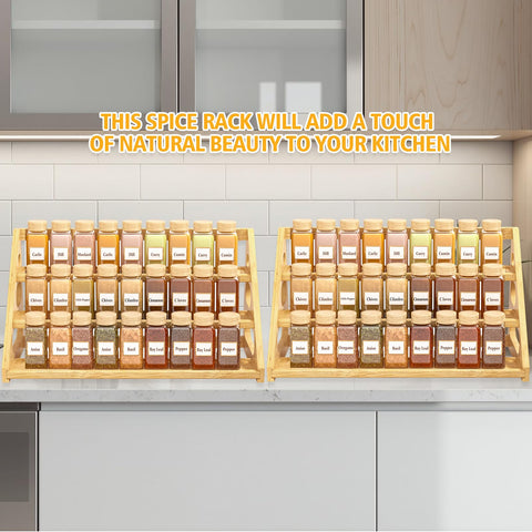 Banlilus bamboo rack with durable finish enhances kitchen storage.