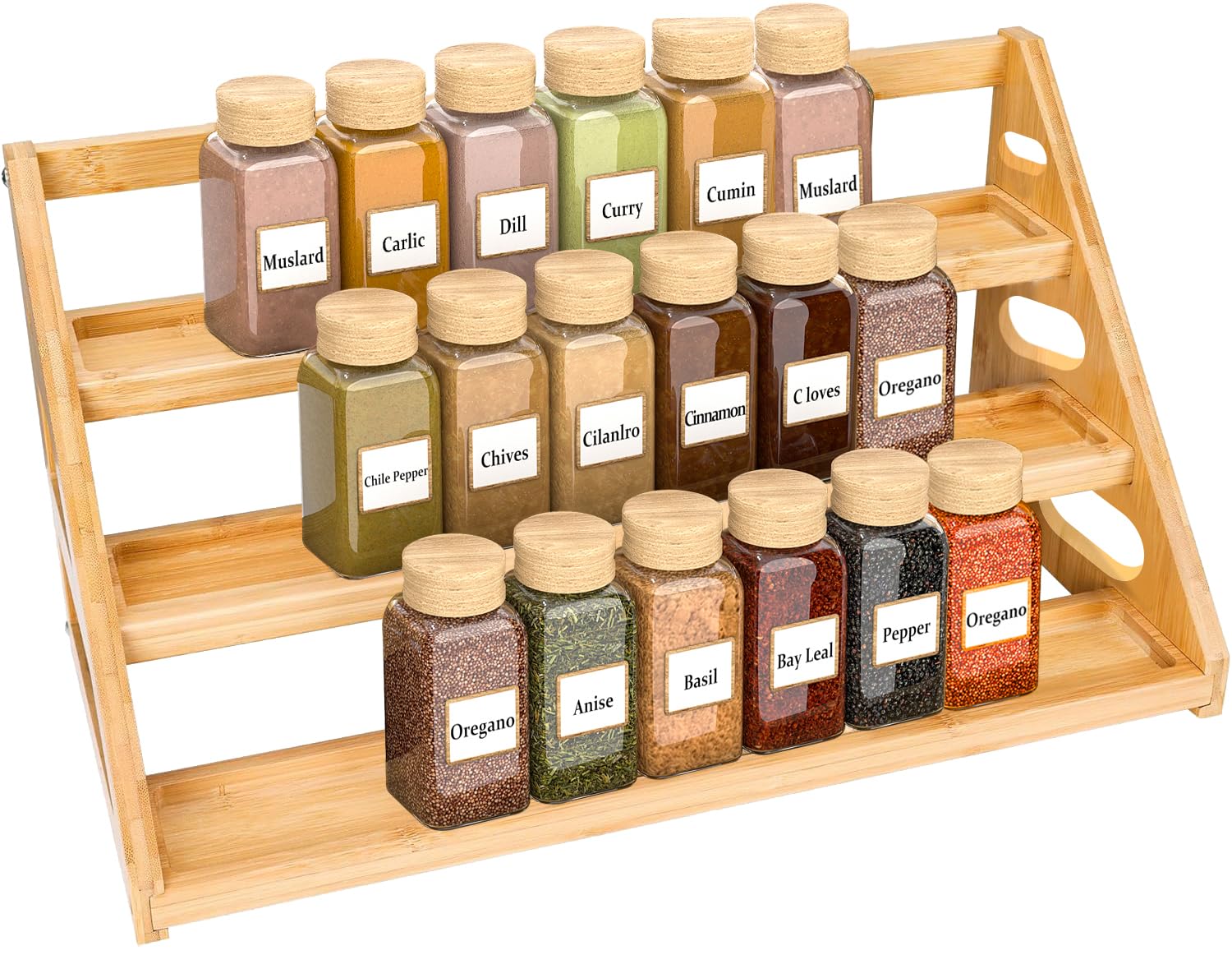 Banlilus Spice Rack with tiered design for quick access during cooking.