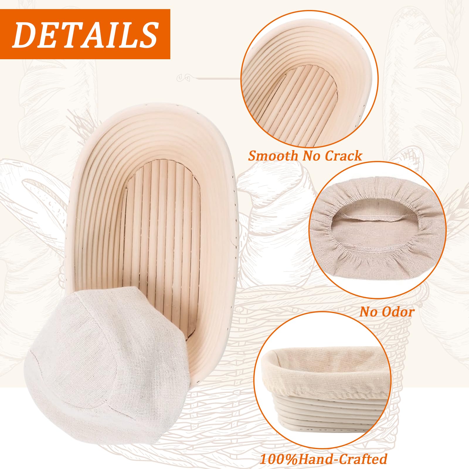 Liner included to keep dough from sticking and simplify cleanup.