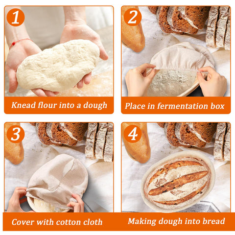 Natural rattan oval banneton for steady dough shaping.
