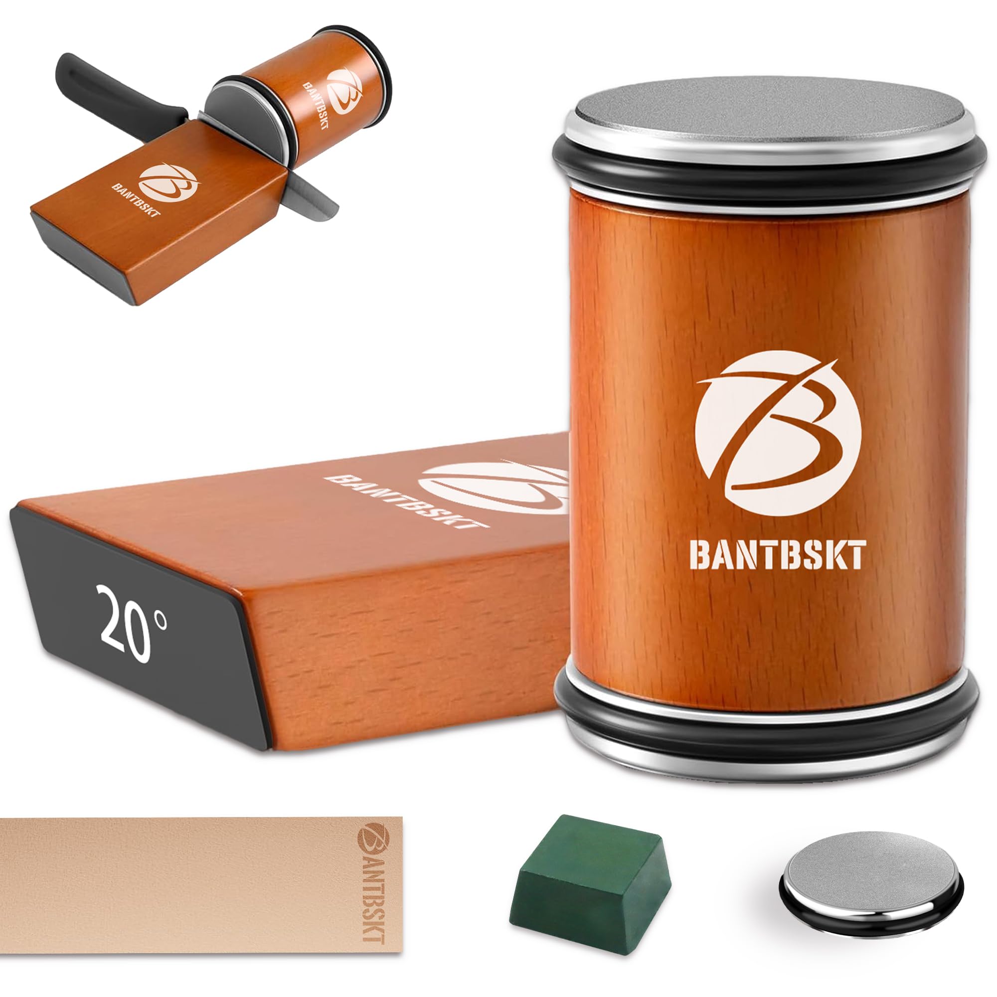 Bantbskt rolling knife sharpener kit front view for precise sharpening