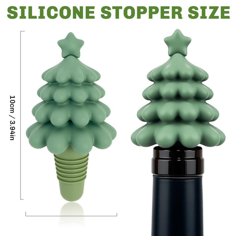 Banvih Christmas Tree wine stopper angle-4 captures festive design perfect for gifts and gatherings.