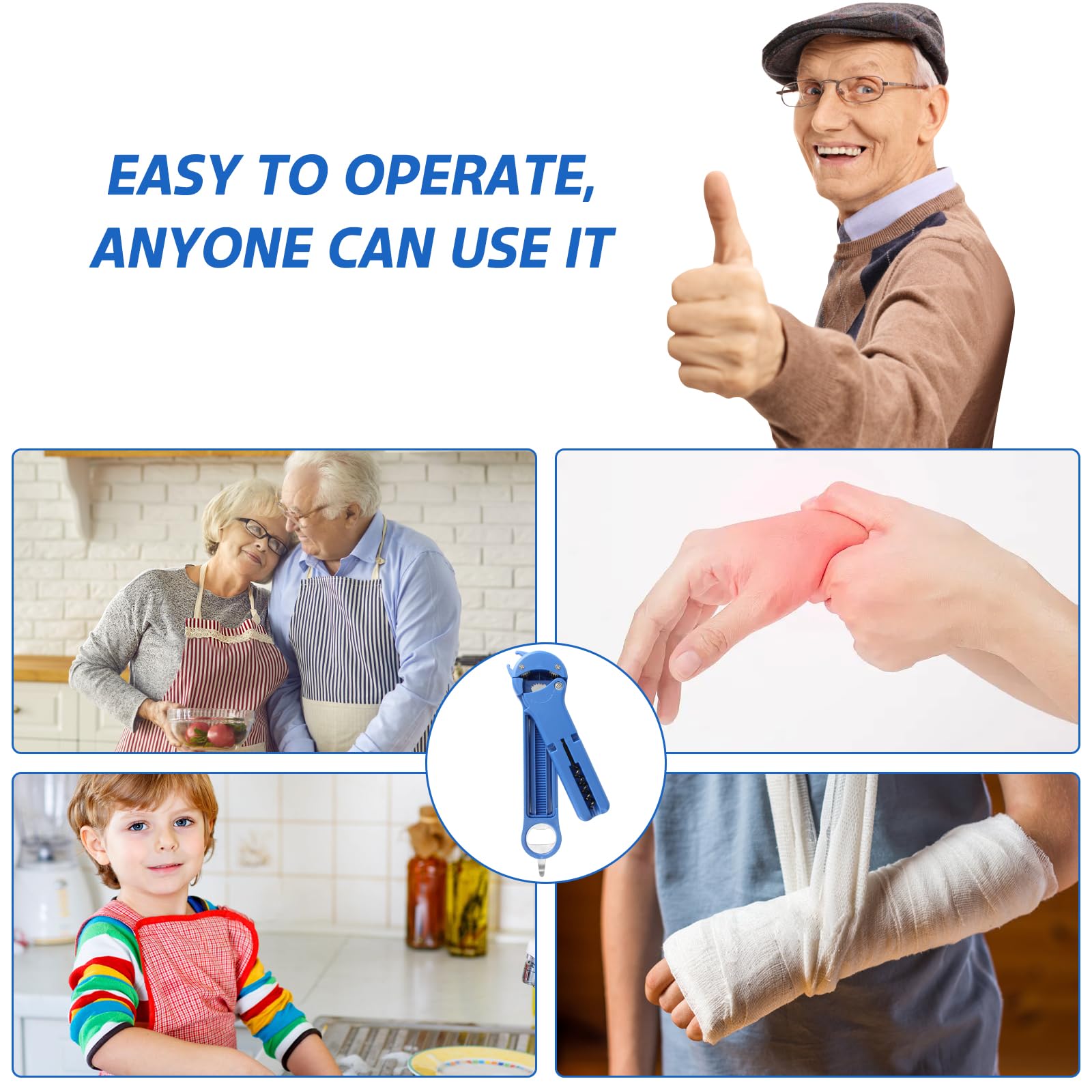 Banyaa compact blue tool saves counter space in kitchen