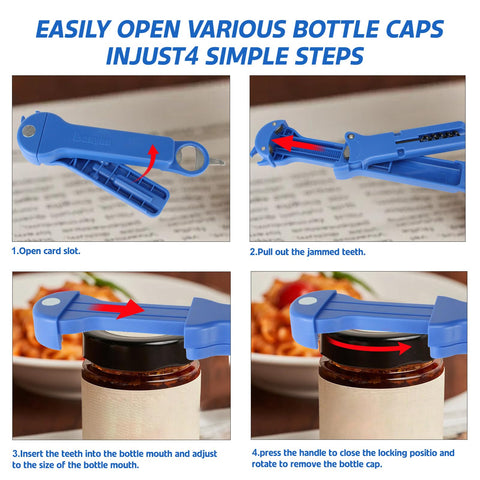 Banyaa double-row gears blue prevents bottle cap slipping