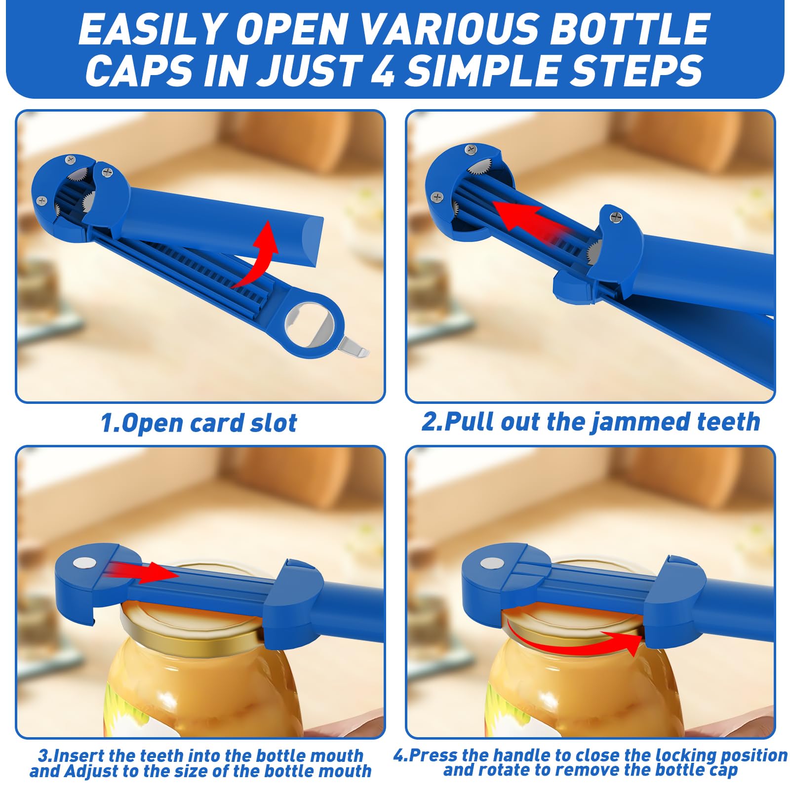 Banyaa magnetic can opener sticks to fridge for convenient storage.