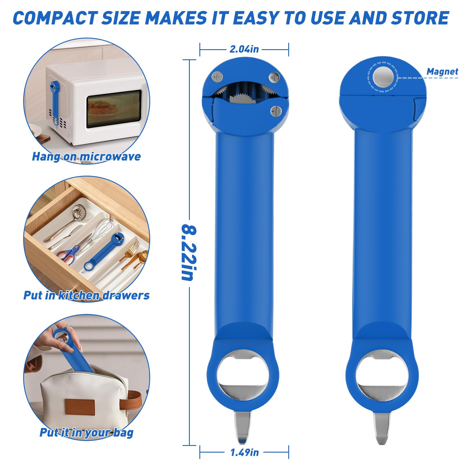 Banyaa magnetic wall hanger keeps opener within reach.