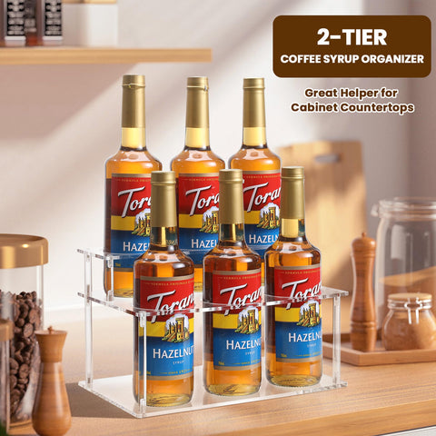 Baosia syrup labels clear visibility helps quick flavor scanning on the counter.