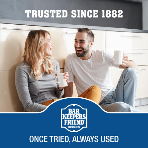 Bar Keepers Friend Coffee Maker Cleaner targeting oily residue on brewing surfaces