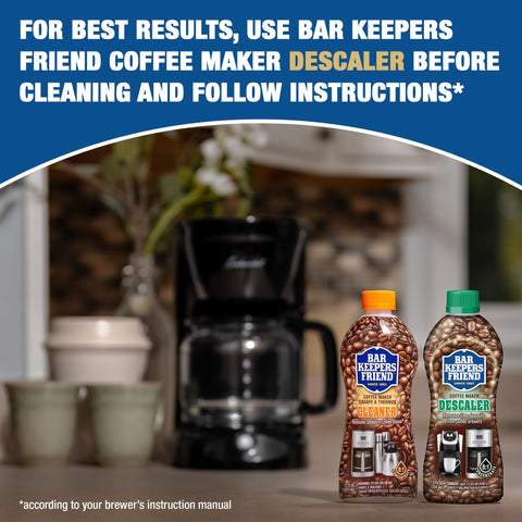 Bar Keepers Friend Coffee Maker Cleaner for single-cup machines improving interior cleanliness