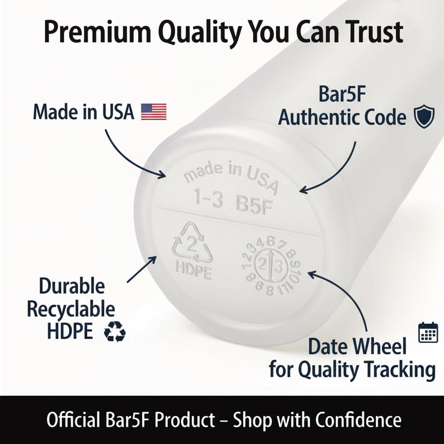 Bar5F easy cleaning with gasket chamber for quick sanitizing.