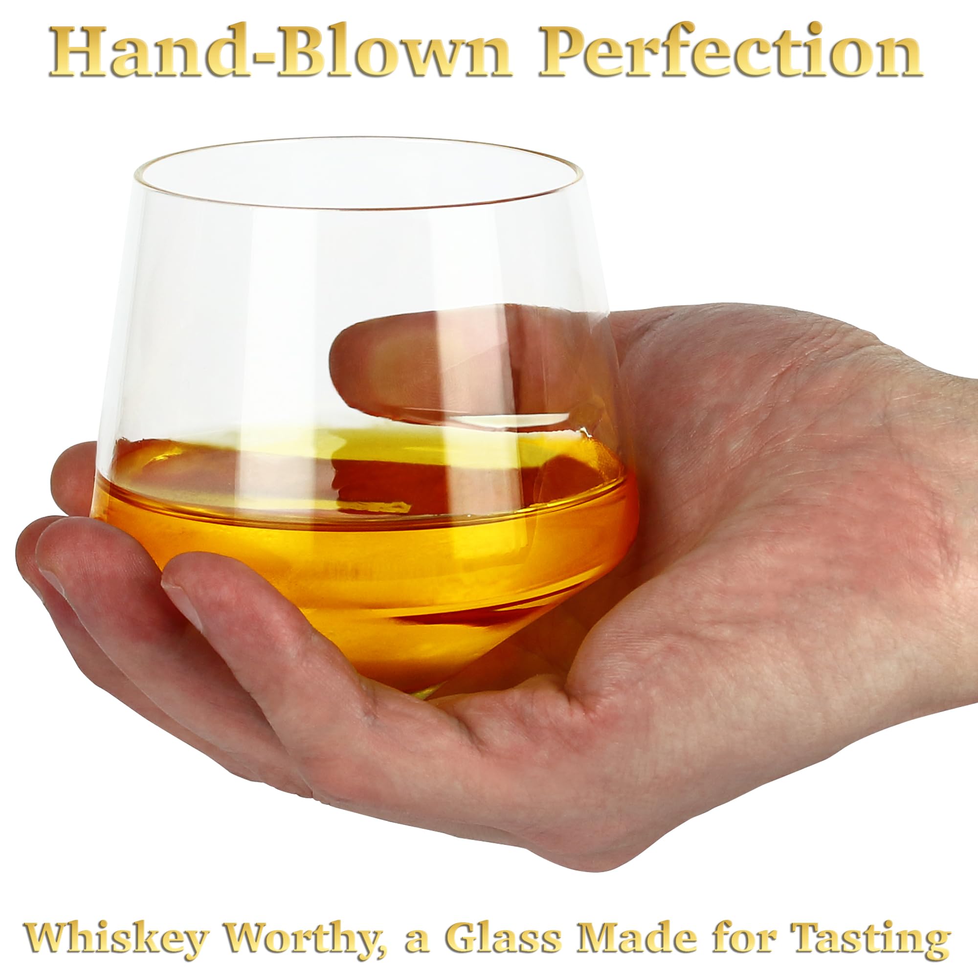 Barbuzzo rolling glasses demonstrating aeration and rolling action for flavor development