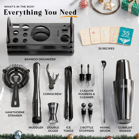Bare Barrel bamboo organizer keeps tools neatly arranged and accessible.