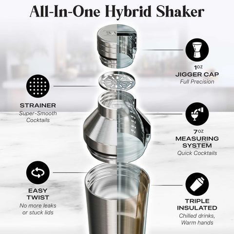 Bare Barrel leakproof screw-top lid prevents spills during shakes