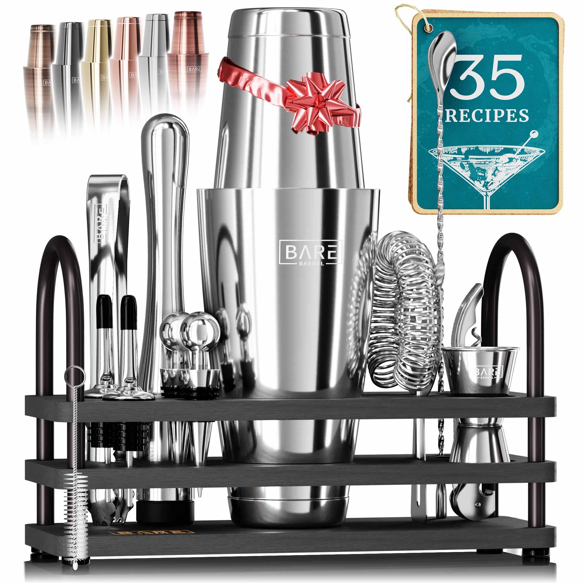 Bare Barrel Mixology Bartender Kit 14-piece set for home cocktail crafting