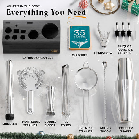 Bare Barrel recipe cards collection inspires 35 cocktail ideas.