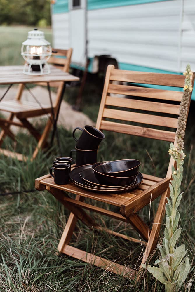 Barebones enamel cup with rust-resistant finish, reliable for outdoor meals