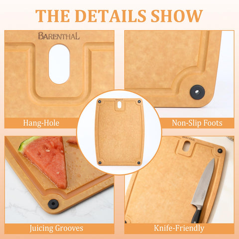 Barenthal cutting board half-inch thick, lightweight design for easy handling