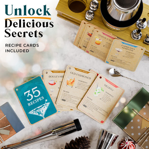 Bare Barrel complete kit supports crafting classic cocktails with ease.