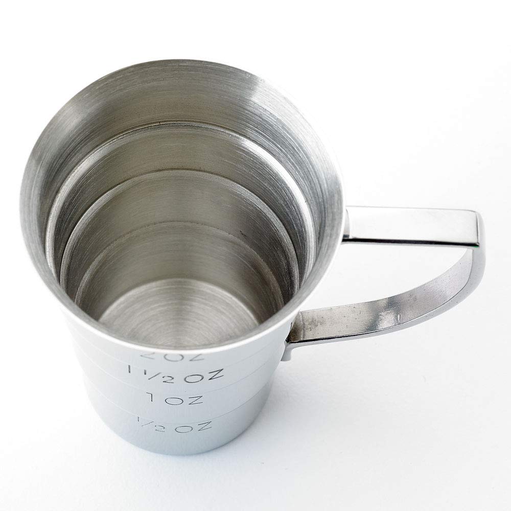 Barfly stainless steel construction ensures durability and easy cleaning reliability.